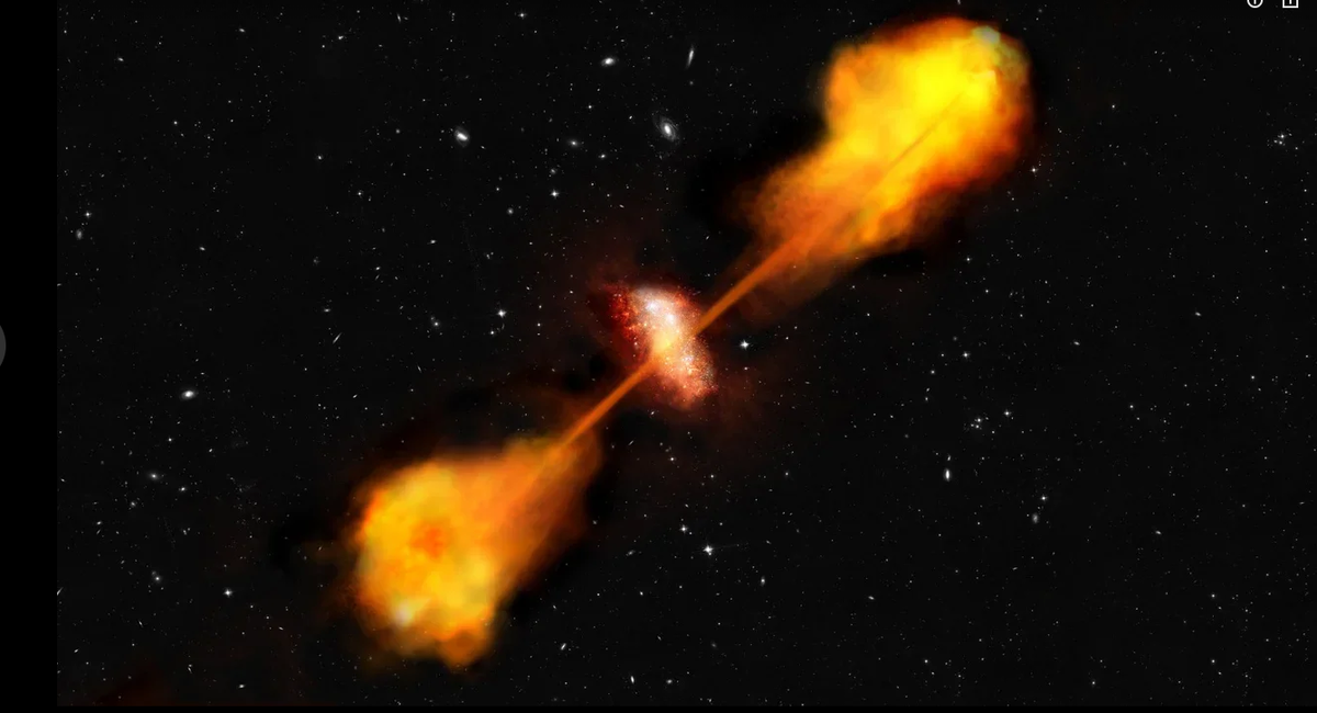 Рождающаяся спиральная галактика Мария.