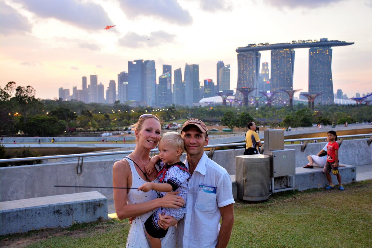 Вид на Marina bay