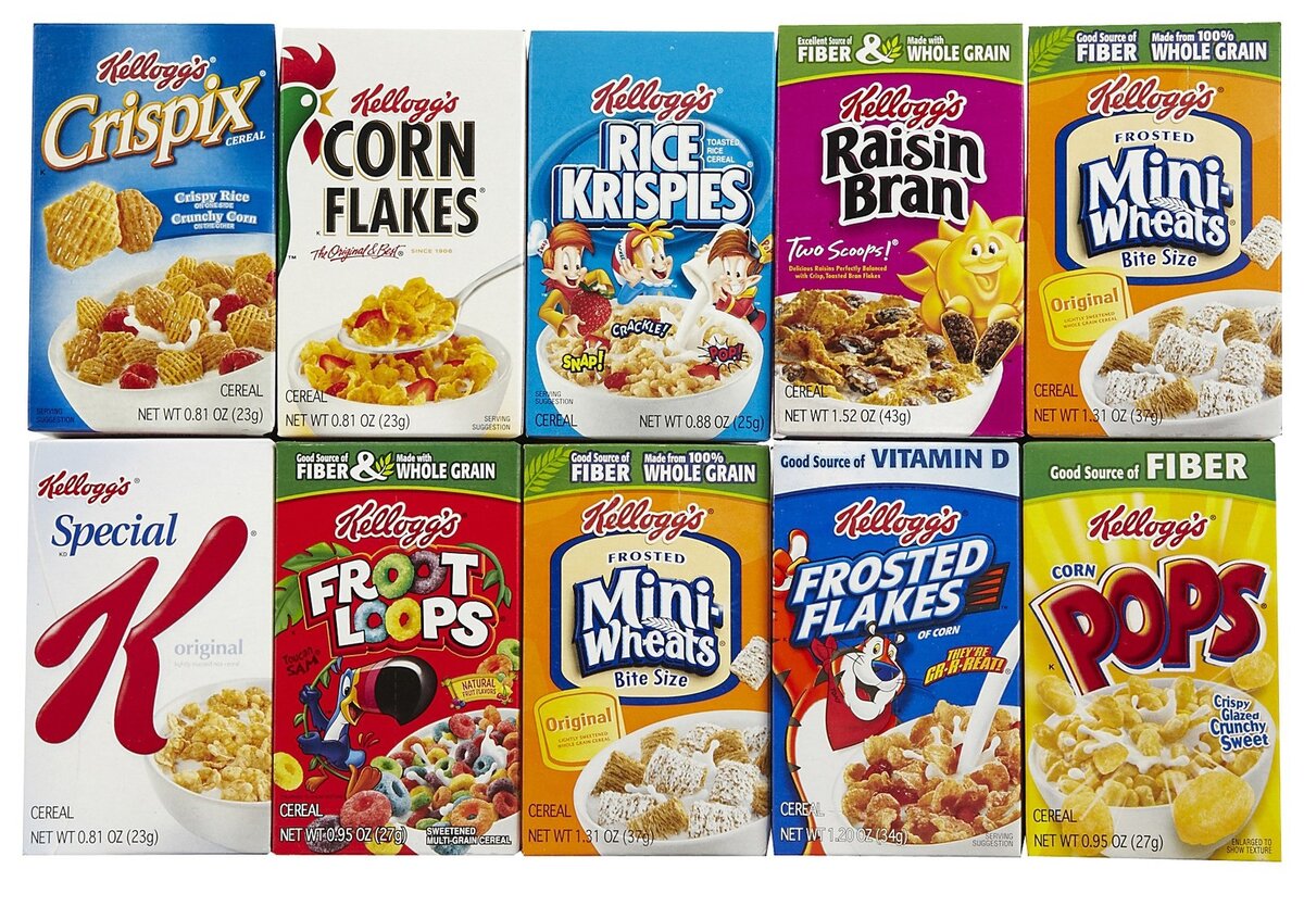 взято с https://connectnigeria.com/    Продукция фирмы Kellogg's