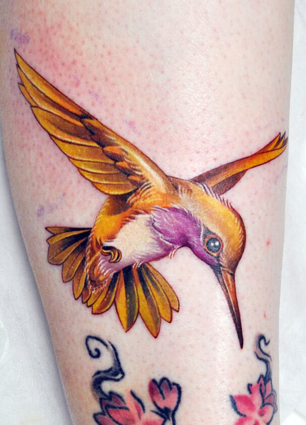 Татуировка колибри: значение и фото