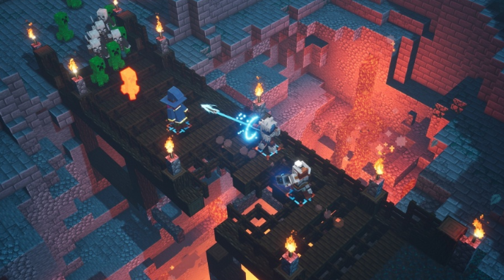 Если сравнивать Minecraft Dungeons с подобными играми, можно сказать, что у нас больший уклон сделан в сторону сражений. Долгих „кулдаунов“ и таймеров практически нет. Зато есть драки, в которых вы действительно ощущаете, что принимаете активное участие», – добавил Ниссхаген.