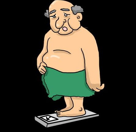 На фото: изображение человека с лишним весом. 