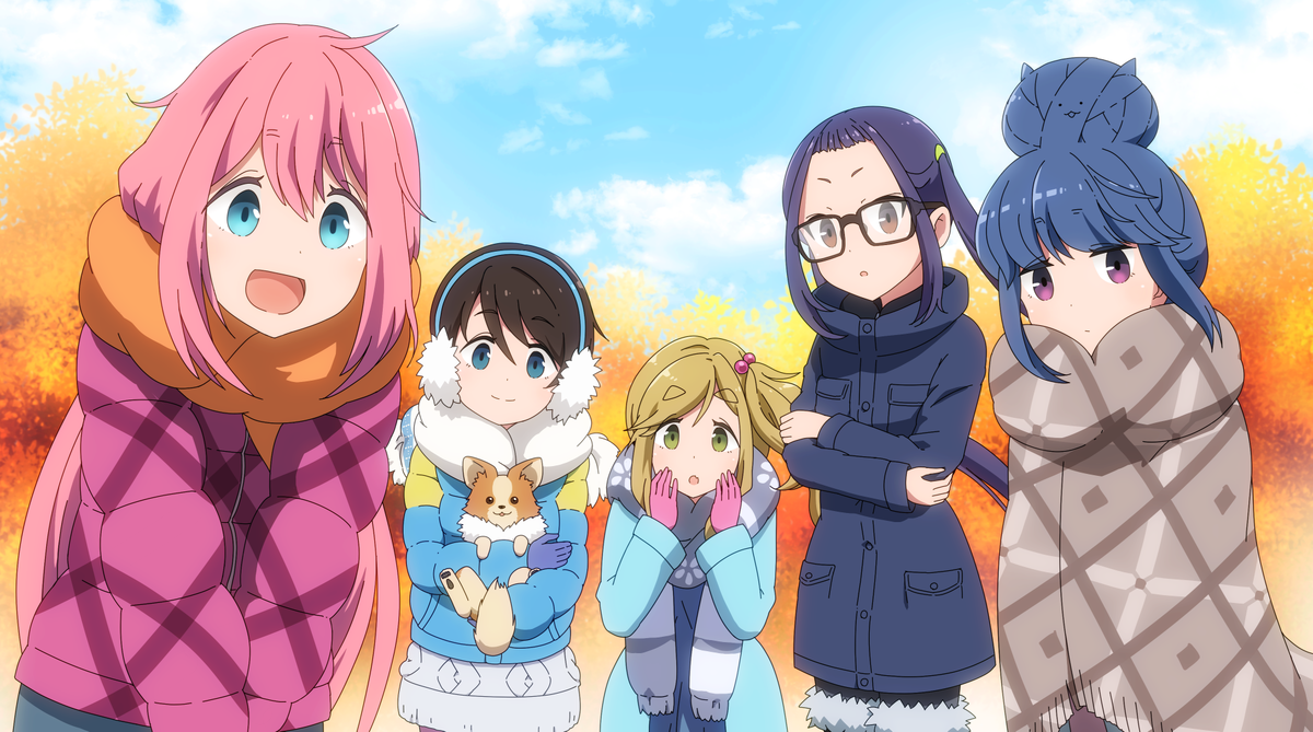 Yuru camp camping. Yuru Camp Nadeshiko. Лагерь на свежем воздухе Yuru Camp.