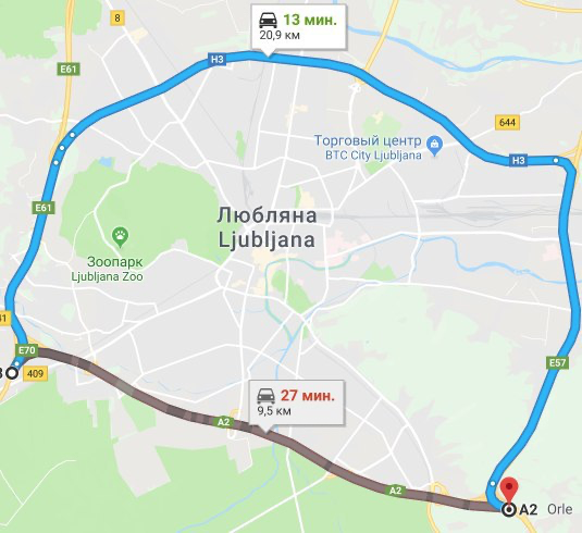 Самая большая пробка в Любляне