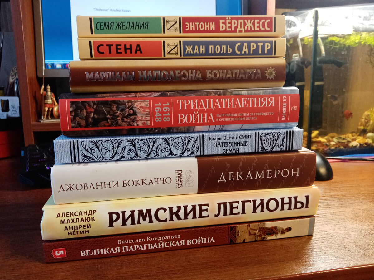 Пирамида конечно могла бы быть и побольше, но часть книг я одалживал или читал в электронном виде