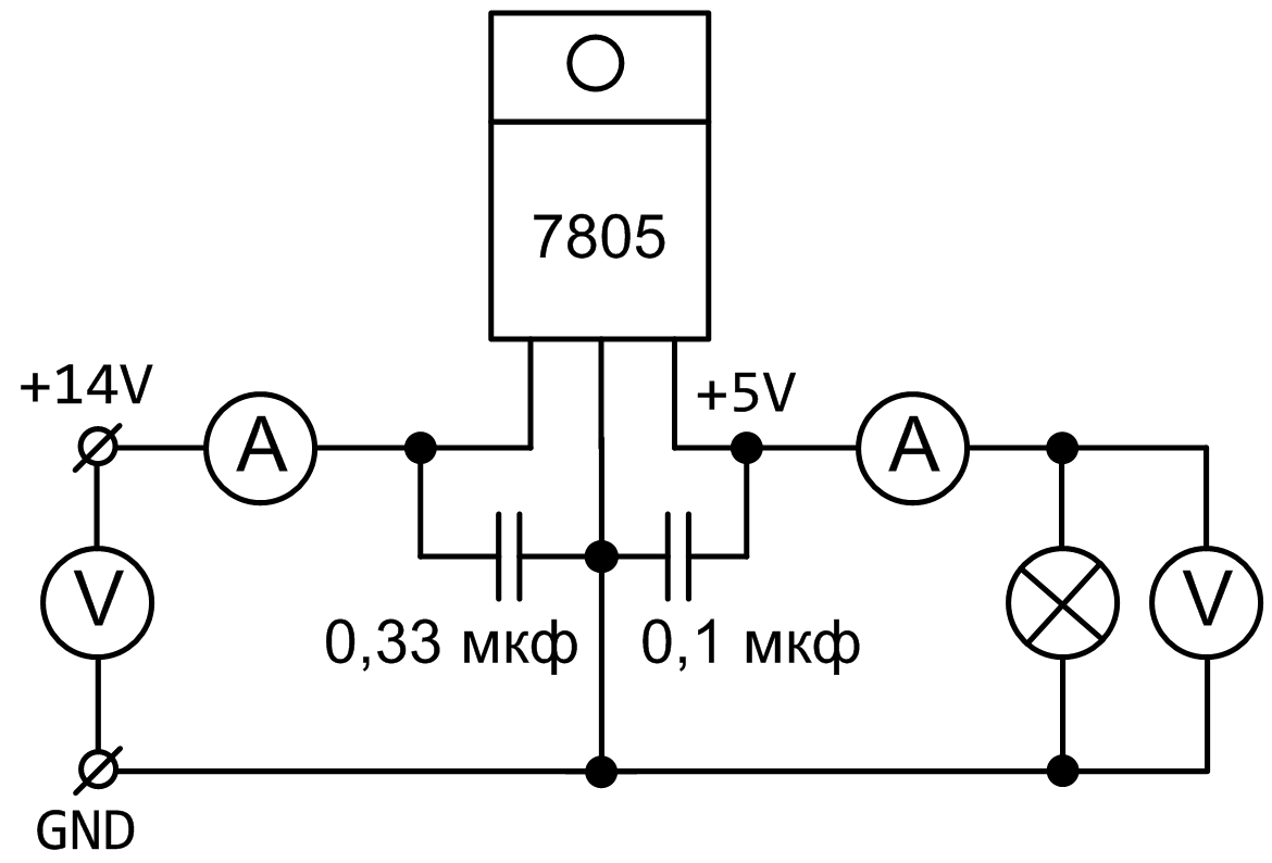 Характеристики 78L05, схема включения стабилизатора, распиновка, datasheet