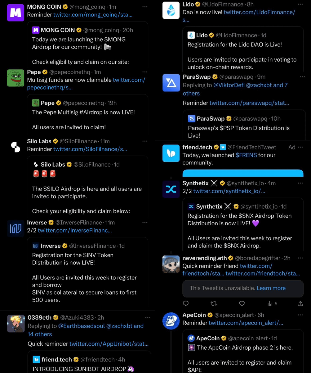    Публикации криптовалютных мошенников в Твиттере, которые используют бизнес-аккаунты
