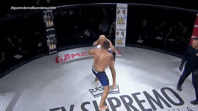 Момент с нокдауном первый, замедленных повторов Gamebred почему-то не делают