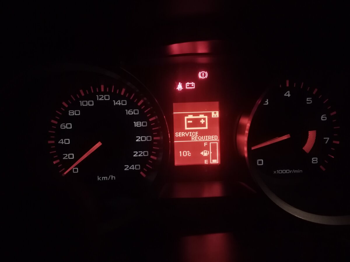 Ошибка зарядки аккумулятора в mitsubishi lancer 10