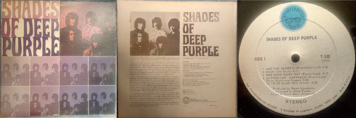 американское издание дебютного альбома Shades Of Deep Purple (1968)
