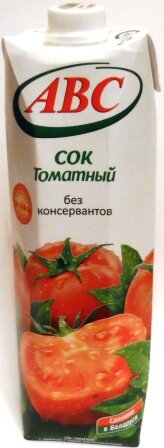 Сок томатный с мякотью, с солью, восстановленный стерилизованный, гомогенизированный. Асептически упакован.
