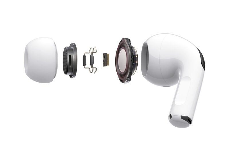Благодаря инновационным аудиотехнологиям AirPods Pro обеспечивает потрясающее иммерсивное звучание и эффективное шумоподавления.