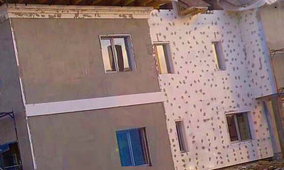 Отделка дома пенопластом