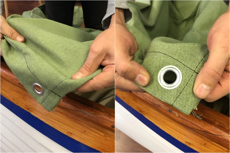 Шторы в гараж из брезента