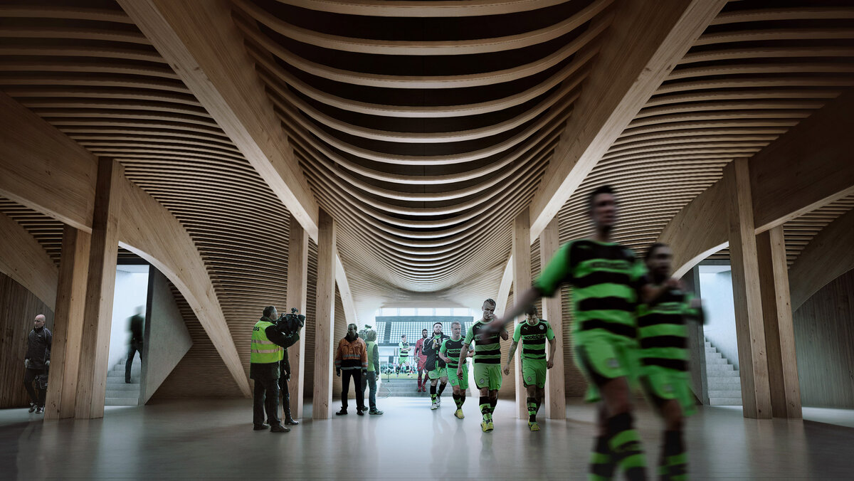 Первый деревянный стадион может стать новой английской достопримечательностью. Вместе с целым клубом футболистов-веганов