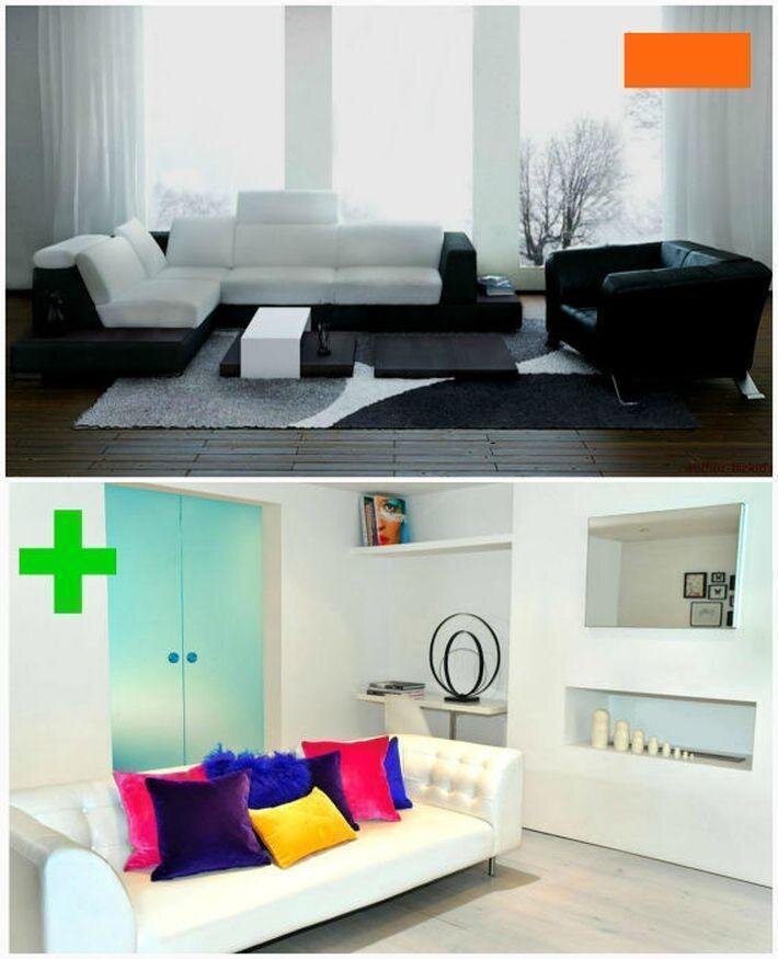 1. Монохромный интерьер
Монохромные интерьеры стали довольно популярными. Казалось бы, что может быть проще, чем оформить комнату в одной цветовой гамме? Однако, часто мы так увлекаемся выбором мебели и аксессуаров одного цвета, что забываем о ом, что в интерьере должна быть нотка индивидуальности. В конечном итоге мы получаем скучный интерьер, в котором нет ни изюминки, ни индивидуальности. Избежать этой ошибки поможет ваше собственное чувство стиля и интуиция.
