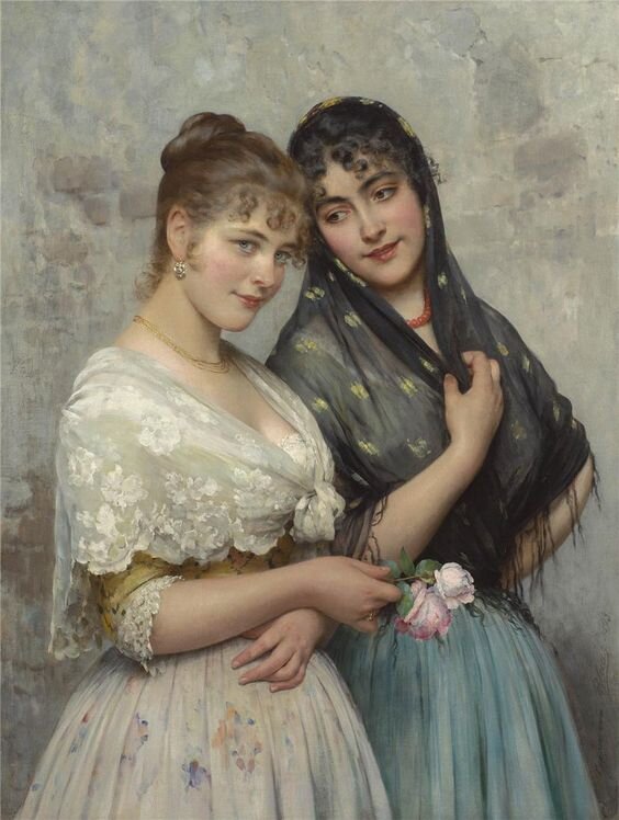 Eugene von Blaas .Venetian beauties Eugene Von Blaas ( Italia ... 1843-- 1931 )
