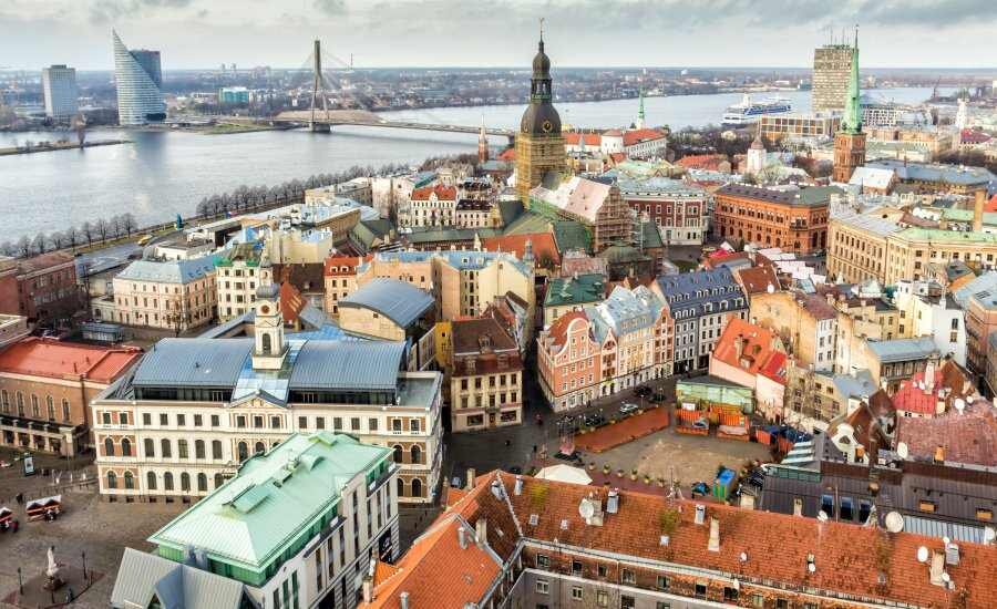 Старая Рига - красивый район города.