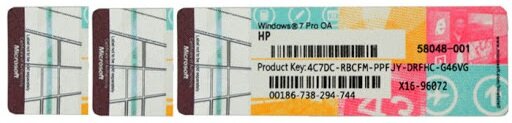 Так выглядит наклейка с ключом активации