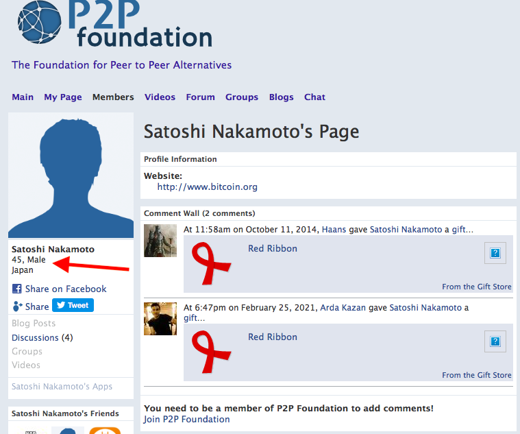 Анкета Сатоши Накамото