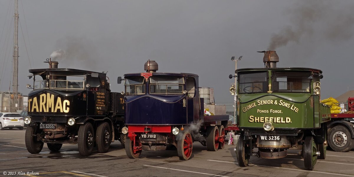 Британские паровые грузовики 30х - 40х годов 20го века.
