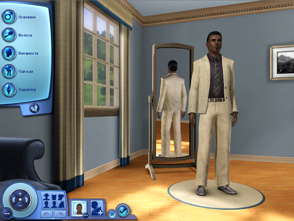 Редактор создания персонажа в The Sims 3.