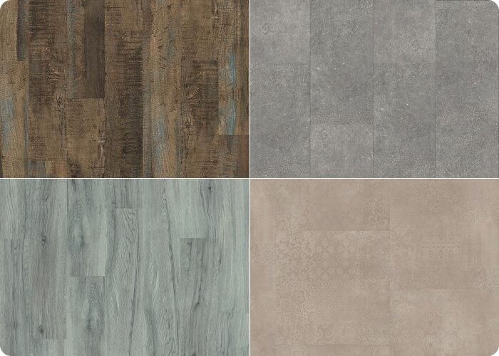Фото: разнообразная расцветка виниловой плитки