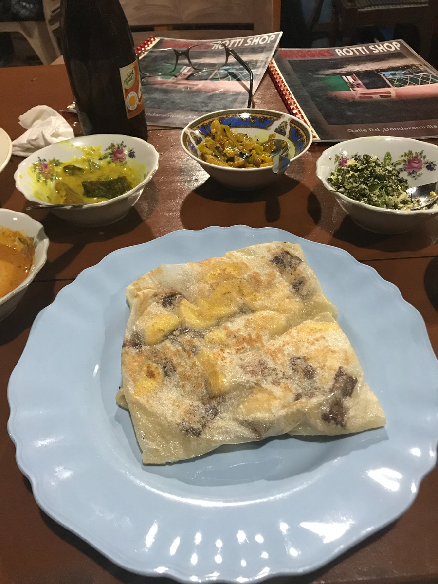 Роти с бананом и шоколадом