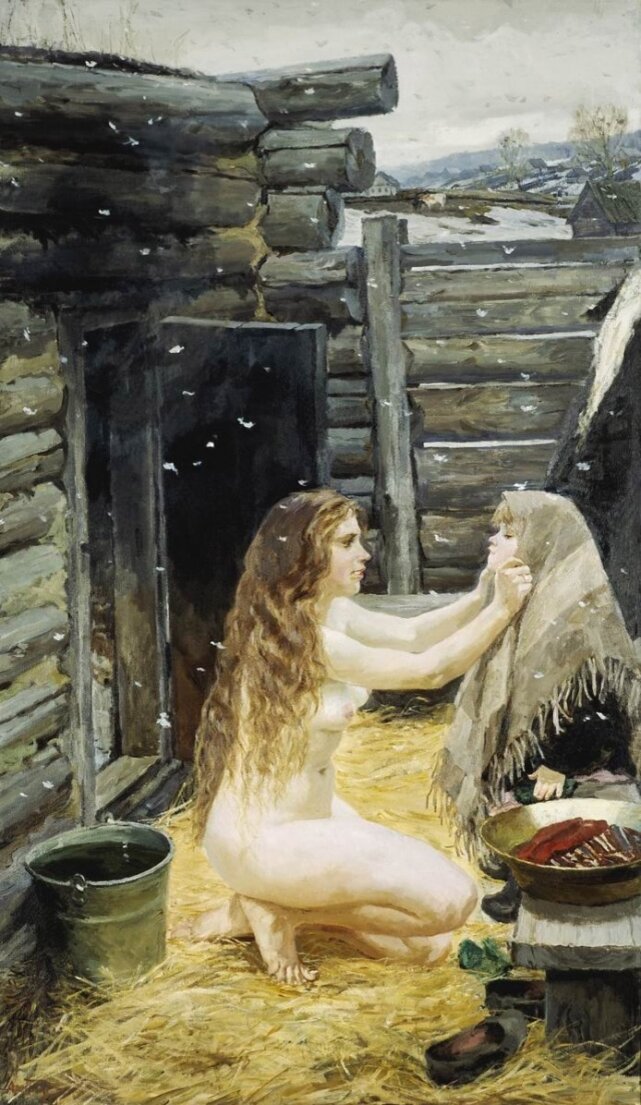 "Весна. В бане" (1954, Третьяковка, Москва)