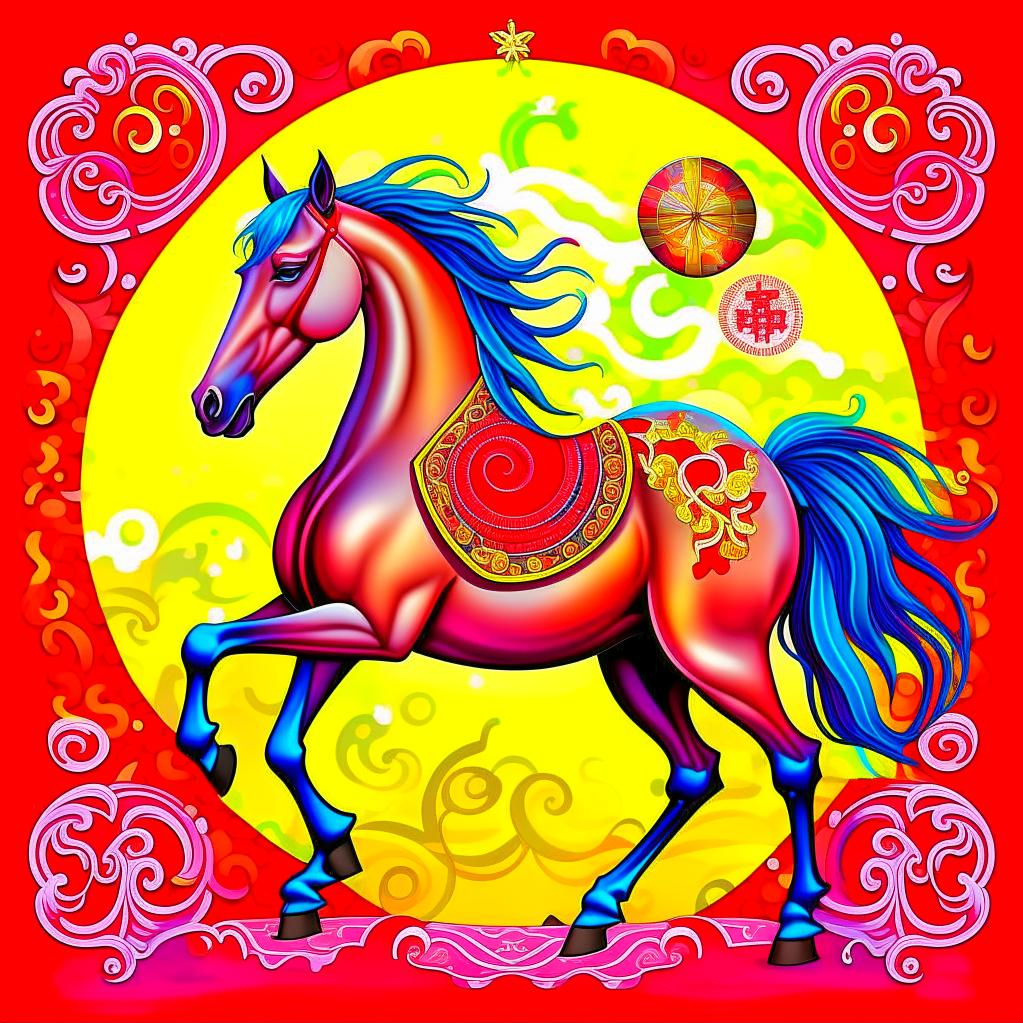 Лошадь в бацзы. Огонь.