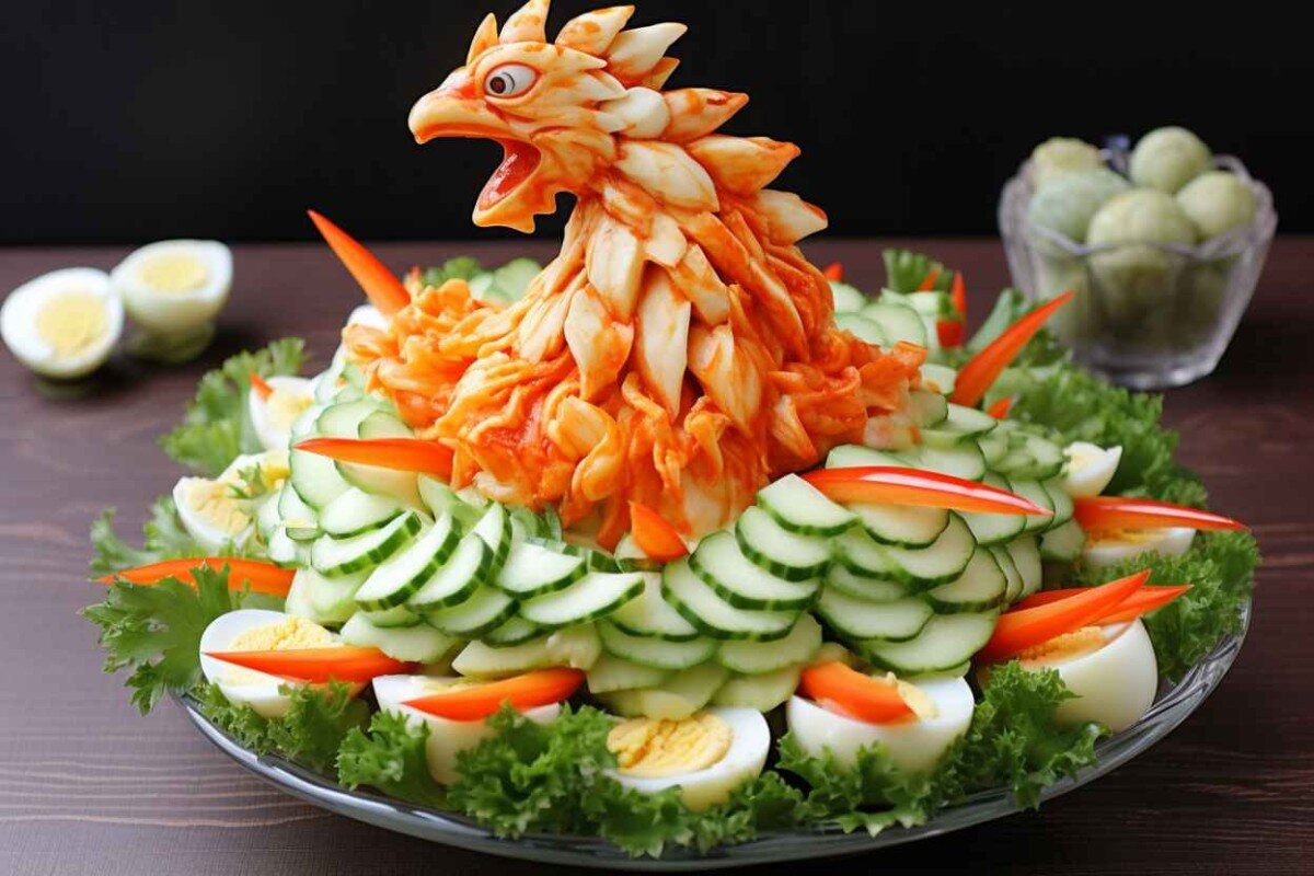2. Новогодний салат «Долька апельсина»