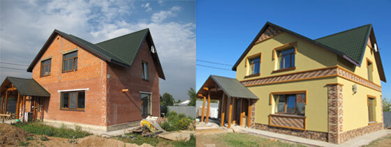 Дом до и после утепления