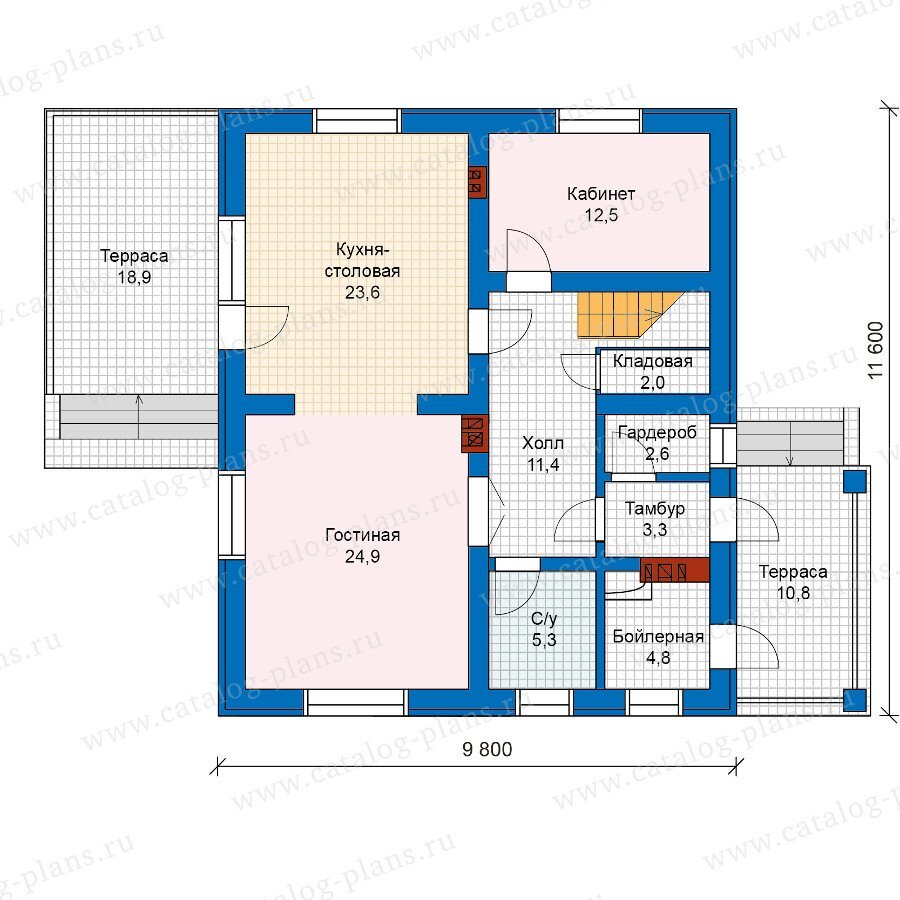 Проект двухэтажного дома 171м² в современном стиле с террасой | Проекты  Коттеджей | Дзен