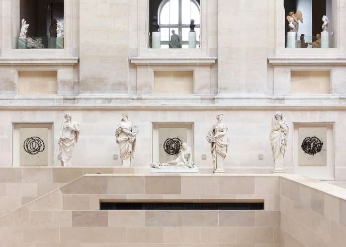 Три картины Жана-Мишеля Отониля "Роза Лувра". Клэр Дорн