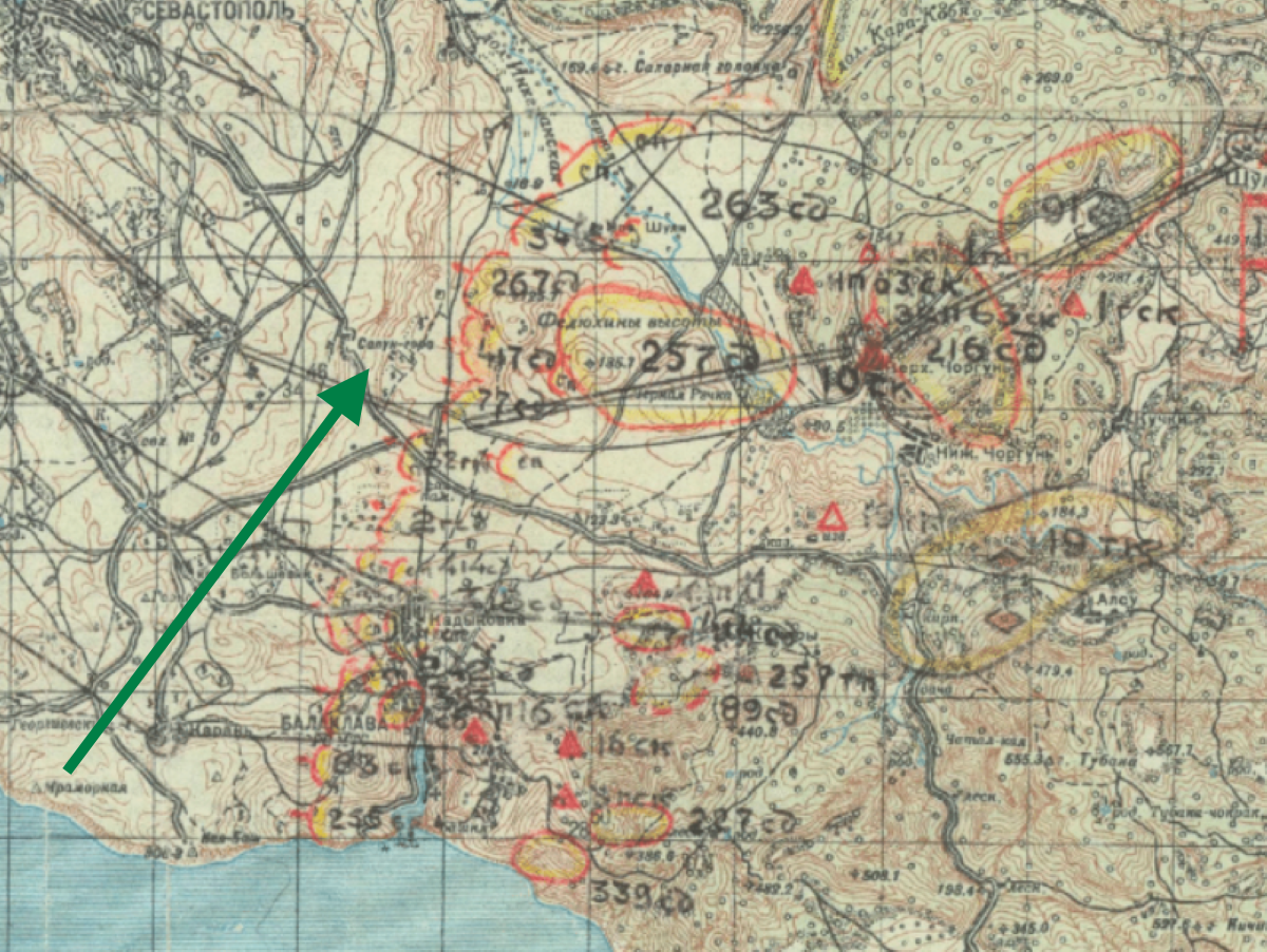 Карта освобождения севастополя в 1944 году