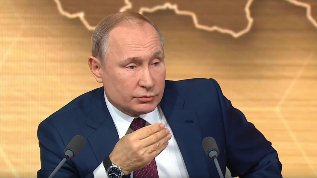 В. Путин во время прямого эфира 2019
