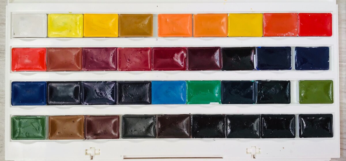 Акварельные краски «Невская палитра».