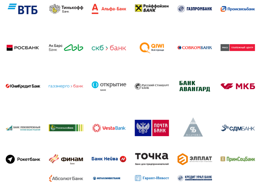 Банки участники Системы быстрых платежей с сайта cbr.ru
