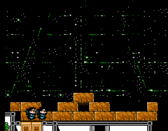 Единственная сюжетная кат-сцена из игры «New Ghostbusters II» на NES (Денди)