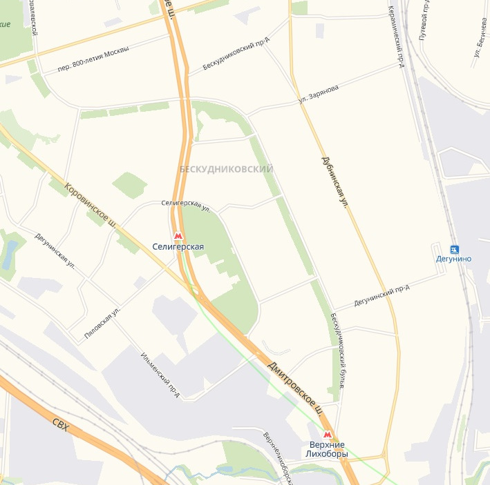 Вот так район выглядит сегодня на карте 