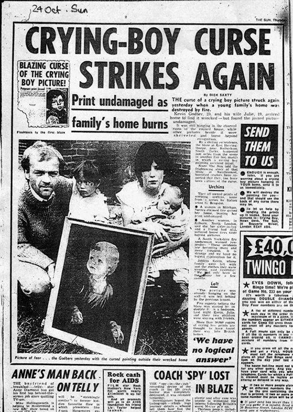 А был ли мальчик?... Добрые обыватели перепутали "проклятую картину" с творением Анны Зинкейзер (Источник - Яндекс)