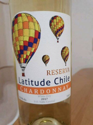 белое сухое вино Latitude Chile Reserva Chardonnay 2017 