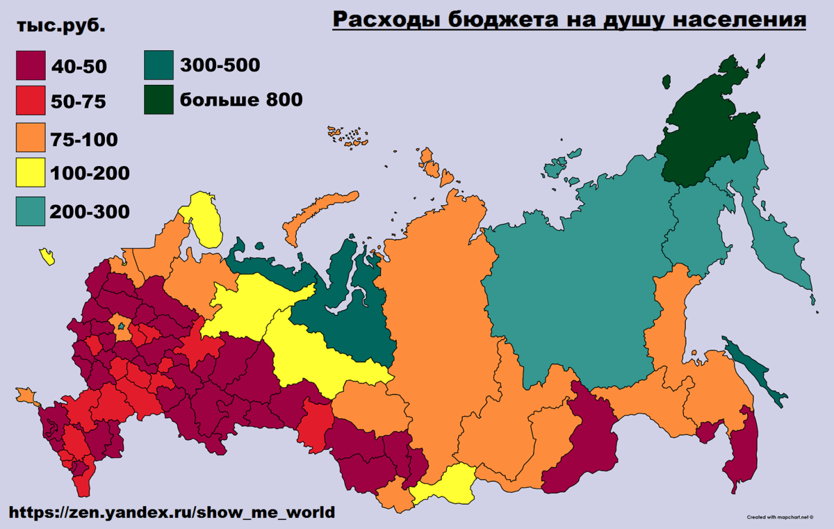 Карта есенинской руси по состоянию на 2020 год
