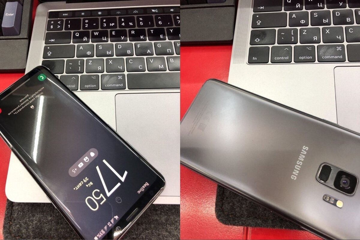 Galaxy S9 перед поклейкой стекла