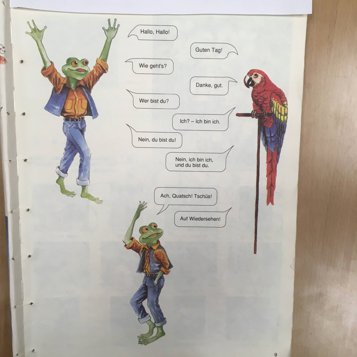 Это страница одного из учебников немецкого языка для детей 8-13 лет. 