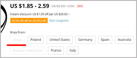 В период вспышки коронавируса у многих продавцов кнопка “Китай” не активна