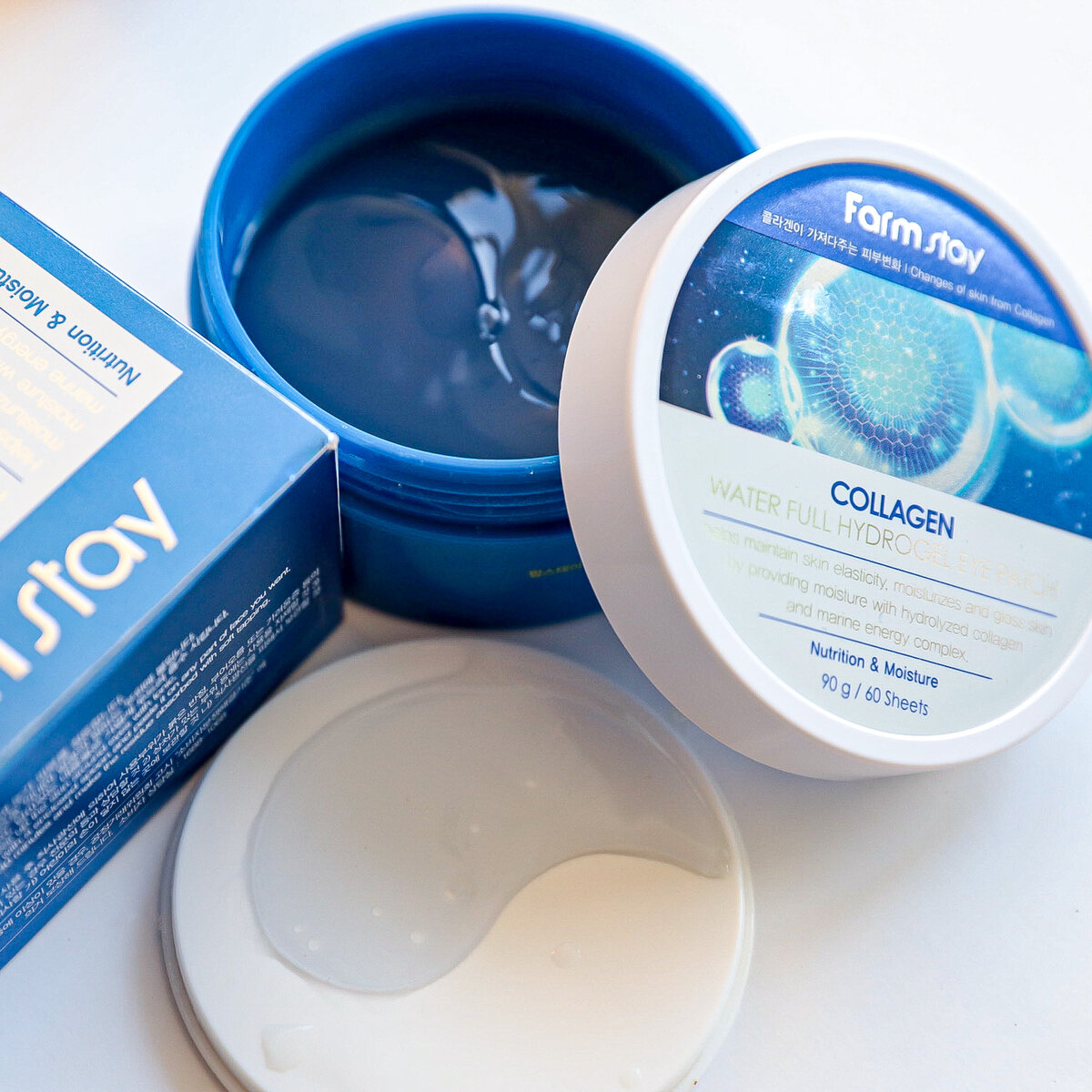 Гидрогелевые патчи для глаз с коллагеном Farmstay Water Full Collagen Hydrogel Eyepatch