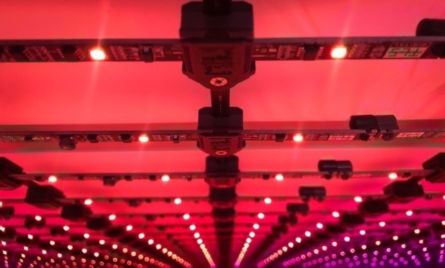 Светодиодная матрица, скрытая ПВХ-пленкой, управляется модульной платформой Lumicloud Digital, созданной компанией TLS International 