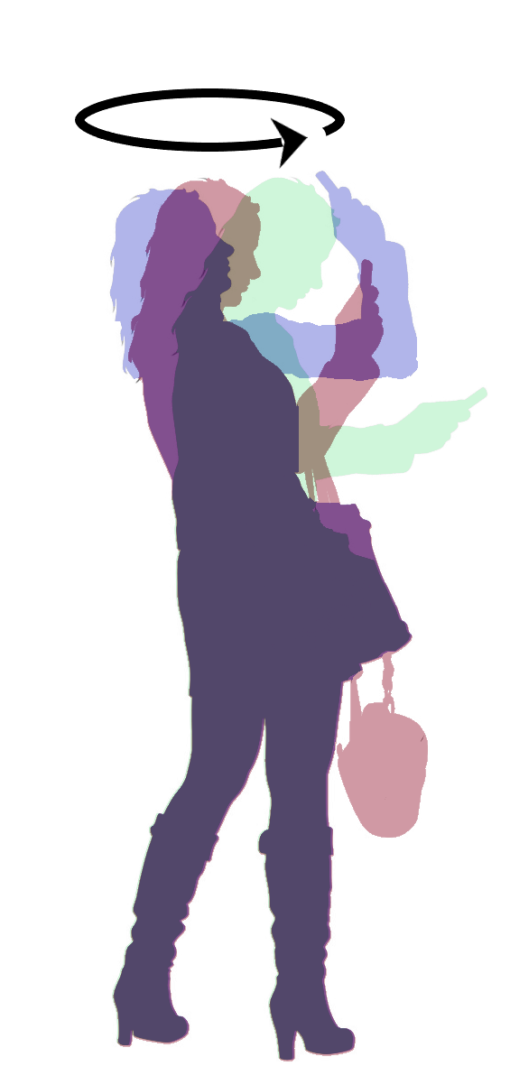 Движения человека при съемке панорамы смартфоном