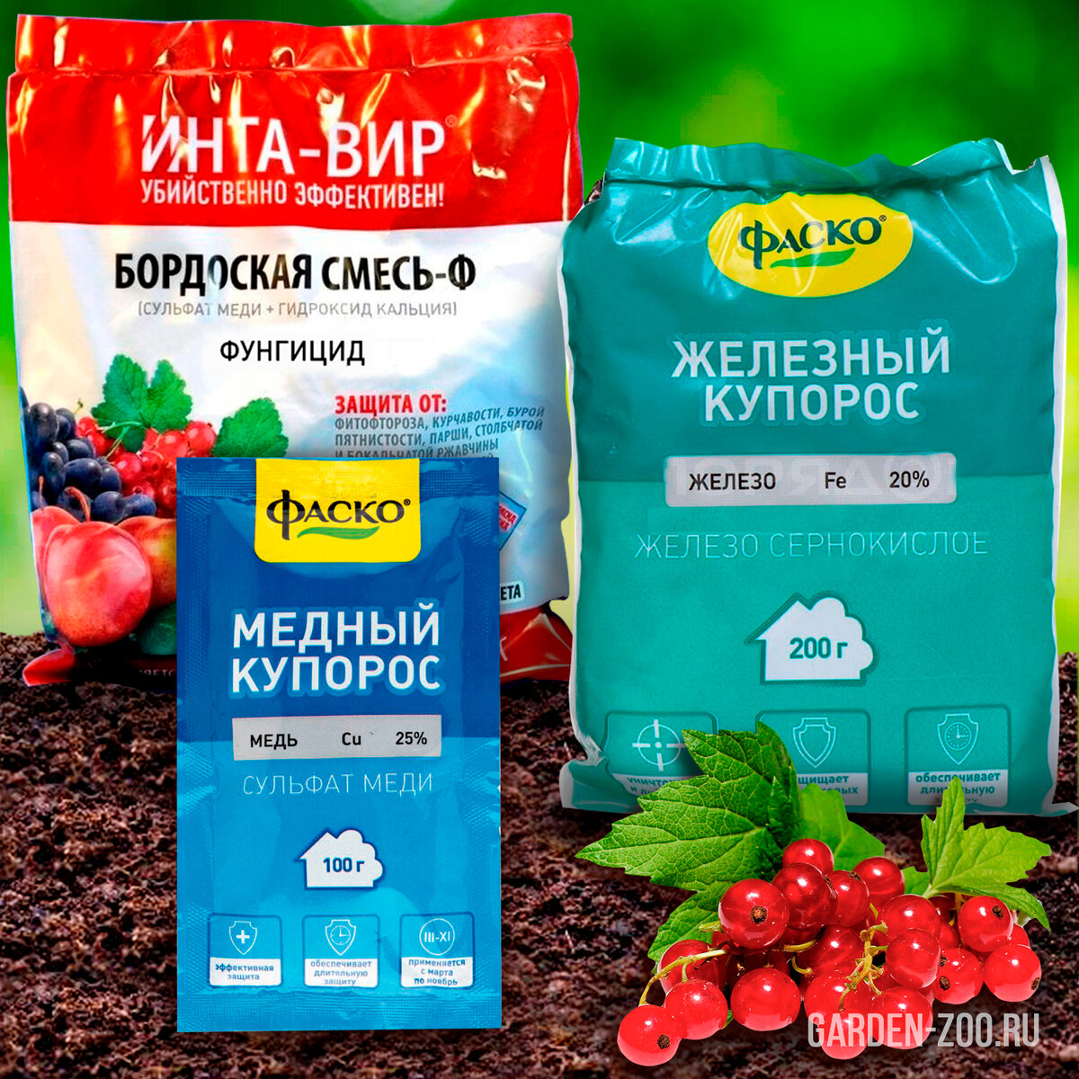 Бордосская смесь, медный и железный купорос